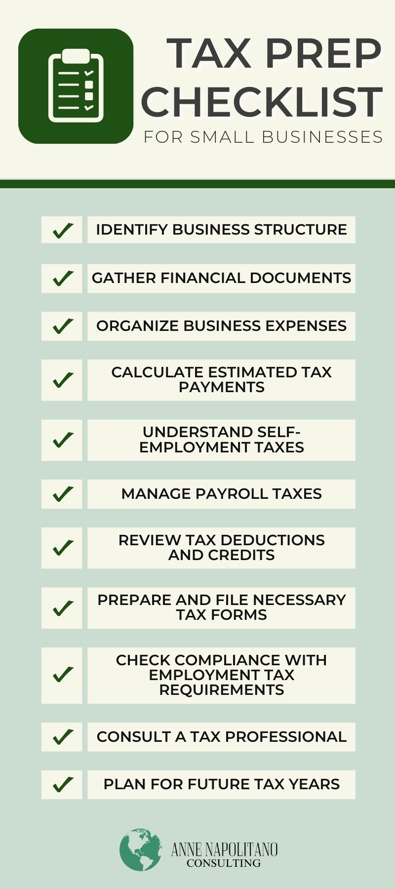 small business tax preparation checklist